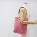 CELINE Paris Macadam Canvas Tote Bag Denim Pink Gold Auth 175602-22