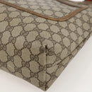 GUCCI GG Supreme Web Sherry Line Tote Bag PVC Beige Red 120 02 003 Auth 175605-9