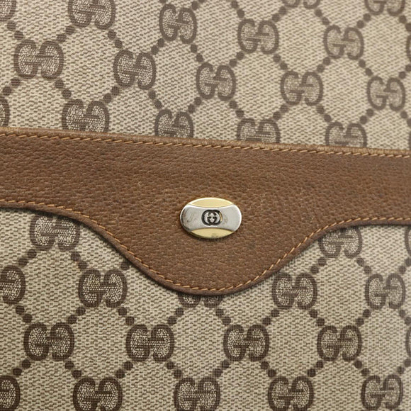 GUCCI GG Supreme Web Sherry Line Tote Bag PVC Beige Red 120 02 003 Auth 175605
