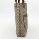 GUCCI GG Supreme Web Sherry Line Tote Bag PVC Beige Red 120 02 003 Auth 175605-3