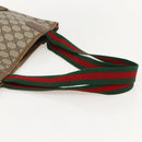 GUCCI GG Supreme Web Sherry Line Tote Bag PVC Beige Red 120 02 003 Auth 175605-7