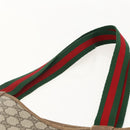 GUCCI GG Supreme Web Sherry Line Tote Bag PVC Beige Red 120 02 003 Auth 175605-8