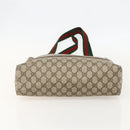 GUCCI GG Supreme Web Sherry Line Tote Bag PVC Beige Red 120 02 003 Auth 175605-5