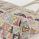 FENDI Zucca Canvas Tote Bag PVC Multicolor Gold Auth 175608-15