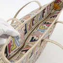 FENDI Zucca Canvas Tote Bag PVC Multicolor Gold Auth 175608-6