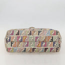 FENDI Zucca Canvas Tote Bag PVC Multicolor Gold Auth 175608-5
