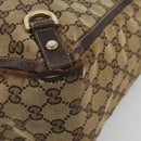 GUCCI GG Canvas Abbey Hand Bag Beige Gold 130739 Auth 175609-10