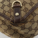 GUCCI GG Canvas Abbey Hand Bag Beige Gold 130739 Auth 175609-11