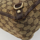 GUCCI GG Canvas Abbey Hand Bag Beige Gold 130739 Auth 175609-13