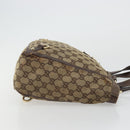 GUCCI GG Canvas Abbey Hand Bag Beige Gold 130739 Auth 175609-4