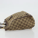 GUCCI GG Canvas Abbey Hand Bag Beige Gold 130739 Auth 175609-5