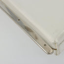 Salvatore Ferragamo Chain Shoulder Bag Patent leather White Silver Auth 175611A-9