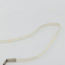 Salvatore Ferragamo Chain Shoulder Bag Patent leather White Silver Auth 175611A-14