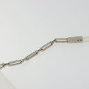 Salvatore Ferragamo Chain Shoulder Bag Patent leather White Silver Auth 175611A-8