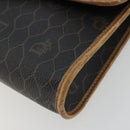 Christian Dior Honeycomb Canvas Shoulder Bag PVC Black Gold Auth 175612-10
