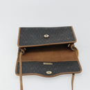 Christian Dior Honeycomb Canvas Shoulder Bag PVC Black Gold Auth 175612-15