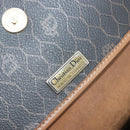 Christian Dior Honeycomb Canvas Shoulder Bag PVC Black Gold Auth 175612-16
