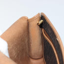 Christian Dior Honeycomb Canvas Shoulder Bag PVC Black Gold Auth 175612-18