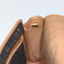 Christian Dior Honeycomb Canvas Shoulder Bag PVC Black Gold Auth 175612-19