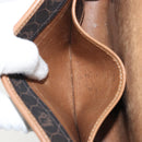 Christian Dior Honeycomb Canvas Shoulder Bag PVC Black Gold Auth 175612-20