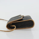 Christian Dior Honeycomb Canvas Shoulder Bag PVC Black Gold Auth 175612-5