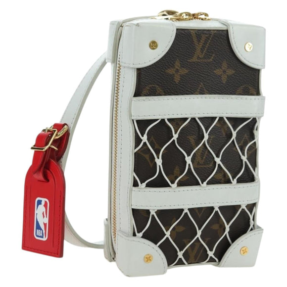 LOUIS VUITTON Monogram NBA Soft Trunk Phone Box Bag White M80102 Auth 175616SAM
