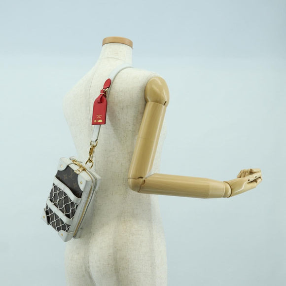 LOUIS VUITTON Monogram NBA Soft Trunk Phone Box Bag White M80102 Auth 175616SAM