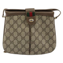 GUCCI GG Supreme Web Sherry Line Bag PVC Beige Gold 10 02 037 Auth 175617-13