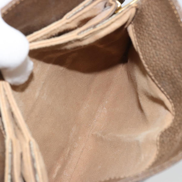 GUCCI GG Supreme Web Sherry Line Bag PVC Beige Gold 10 02 037 Auth 175617