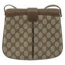 GUCCI GG Supreme Web Sherry Line Bag PVC Beige Gold 10 02 037 Auth 175617-2