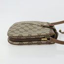 GUCCI GG Supreme Web Sherry Line Bag PVC Beige Gold 10 02 037 Auth 175617-3