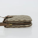 GUCCI GG Supreme Web Sherry Line Bag PVC Beige Gold 10 02 037 Auth 175617-4