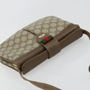 GUCCI GG Supreme Web Sherry Line Bag PVC Beige Gold 10 02 037 Auth 175617-6