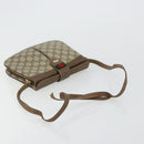 GUCCI GG Supreme Web Sherry Line Bag PVC Beige Gold 10 02 037 Auth 175617-7