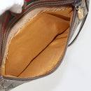 GUCCI GG Supreme Web Sherry Line Bag PVC Beige Gold 001 44 6655 Auth 175618-19