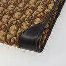 Christian Dior Trotter Canvas Umhängetasche Beige Gold Auth 175623-16