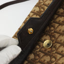 Christian Dior Trotter Canvas Umhängetasche Beige Gold Auth 175623-9