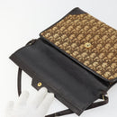 Christian Dior Trotter Canvas Umhängetasche Beige Gold Auth 175623-19