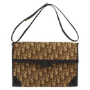 Christian Dior Trotter Canvas Umhängetasche Beige Gold Auth 175623-13
