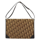 Christian Dior Trotter Canvas Umhängetasche Beige Gold Auth 175623-2