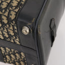 Christian Dior Trotter Canvas Boston tas marineblauw zilver Auth 175624-9