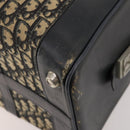 Christian Dior Trotter Canvas Boston tas marineblauw zilver Auth 175624-15