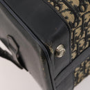 Christian Dior Trotter Canvas Boston tas marineblauw zilver Auth 175624-16