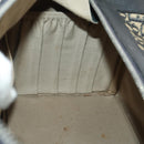 Christian Dior Trotter Canvas Boston tas marineblauw zilver Auth 175624-18
