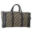 Christian Dior Trotter Canvas Boston tas marineblauw zilver Auth 175624-1
