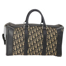 Christian Dior Trotter Canvas Boston tas marineblauw zilver Auth 175624-2