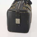 Christian Dior Trotter Canvas Boston tas marineblauw zilver Auth 175624-4