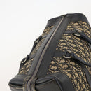Christian Dior Trotter Canvas Boston tas marineblauw zilver Auth 175624-6