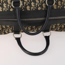Christian Dior Trotter Canvas Boston tas marineblauw zilver Auth 175624-7