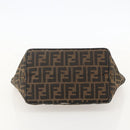 FENDI Zucca Canvas Hand Bag Brown Black Auth 175625-5